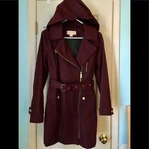 MICHAEL Michael Kors Burgundy Trench Coat